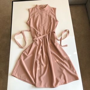 Pleated mauve pink dress
